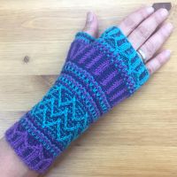 Set: Armstulpen *MixUp #2* & 3 x Lang Yarns JAWOLL