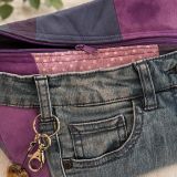 Patchworktasche mit Jeanselementen - LilacBlue