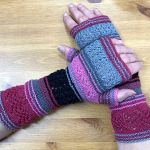Set: Armstulpen *DonnaRocco* & 3 x Lang Yarns JAWOLL
