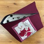 Tasche *SantaFiore Grande* - Unikat: Weinrot mit Dame