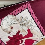 Tasche *SantaFiore Grande* - Unikat: Weinrot mit Dame